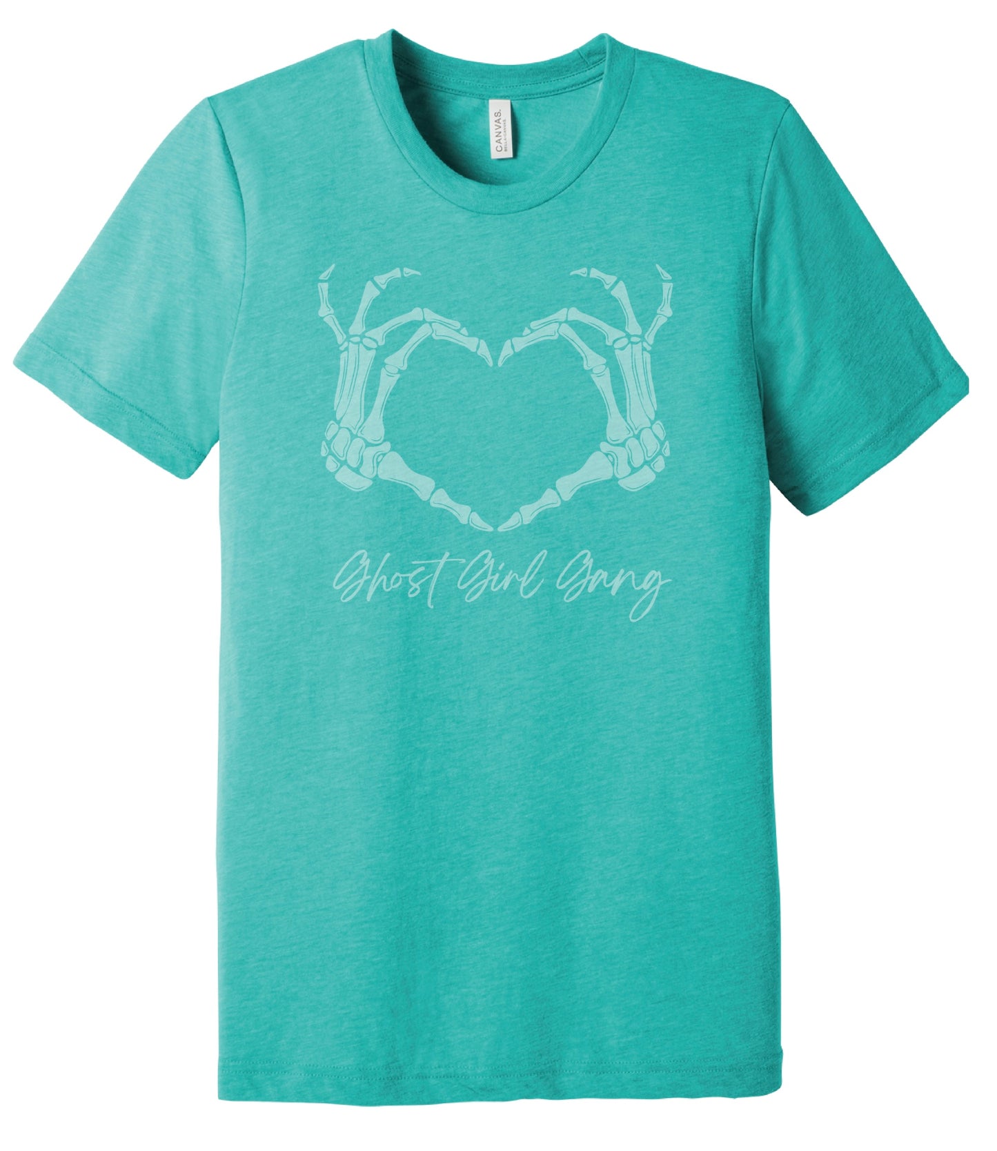Spooky All Year's Ghost Girl Gang shirt in teal