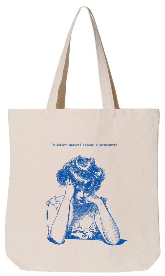 Thinking About Fictional Characters Tote Bag